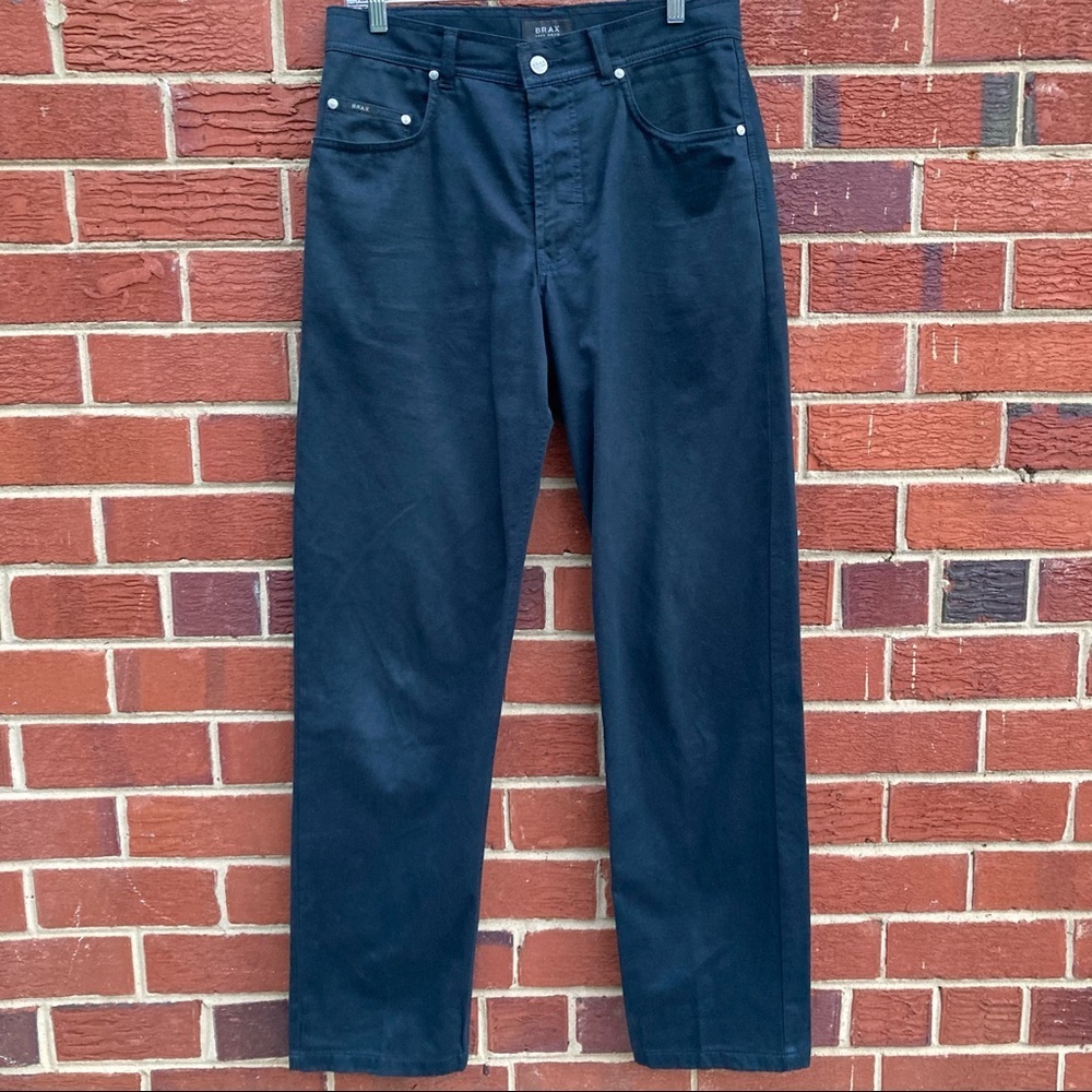 Brax feel good black men pants size 32 classic five pockets